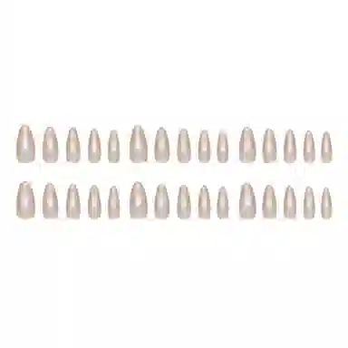 馨枕居 温柔气质流光浅咖猫眼显白  穿戴甲 长款裸色纯色