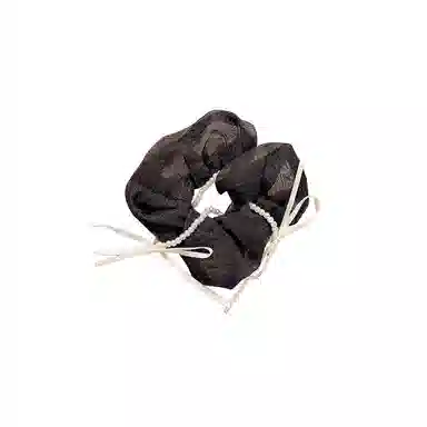 水中玉 温柔缎面蝴蝶结网纱大肠发圈扎头发绳慵懒风高弹力头饰 皮筋 头绳 女款