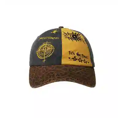 杨同学 杨同学拼色豹纹 棉 鸭舌帽 男女同款情侣款