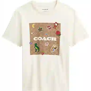 COACH SS24 Logo Tee Cream