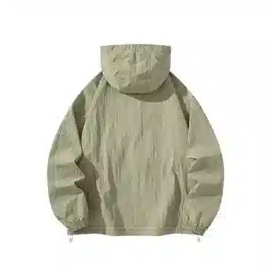 潮流舒适宽松美式时尚设计感简约山系户外露营通勤轻薄运动吸汗速干休闲多功能超轻透气凉感抽绳连帽情侣百搭外套防晒服 男女同款