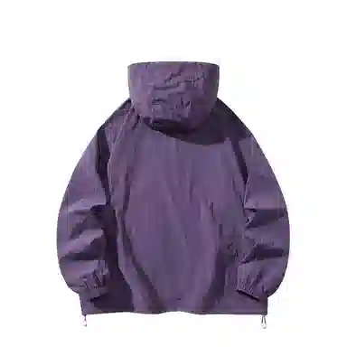 潮流舒适宽松美式时尚设计感简约山系户外露营通勤轻薄运动吸汗速干休闲多功能超轻透气凉感抽绳连帽情侣百搭外套防晒服 男女同款