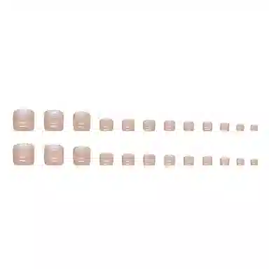 馨枕居 自然仙气闪闪亮亮  穿戴甲 短款肉粉色渐变 爆闪