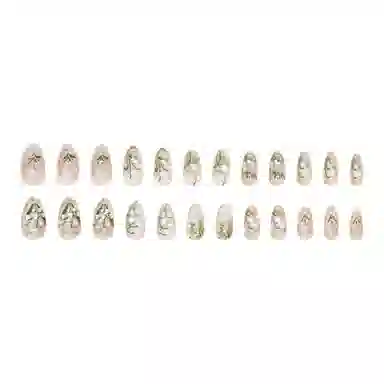 馨枕居 兰花甜美  穿戴甲 短款裸色纯色 爆闪