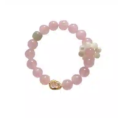 【热爱与心动】 指尖瑰宝 早日脱单招人喜欢做个富婆八方来财旺桃花旺人缘爱情甜蜜在逃公主小众精致高级#好运天然 粉水晶 手串 女款