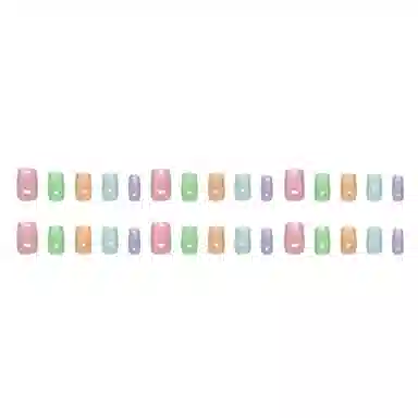 馨枕居 多巴胺元气  穿戴甲 短方圆糖果色纯色