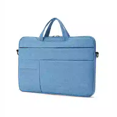 波斯丹顿 时尚简约潮流 织物 公文包 男款 浅灰/湖蓝