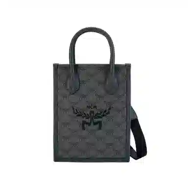 MCM Himmel Lauretus AW24 Tote Bag Deep Grey