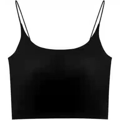 秀黛 纯色带胸垫后背镂空美背修身吊带 女款