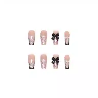 馨枕居 成熟大气芭蕾  穿戴甲 中长款黑色跳色 纯色