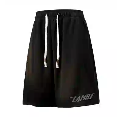 兰缪 美式基础款日常通勤舒适亲肤宽松休闲短裤 男女同款