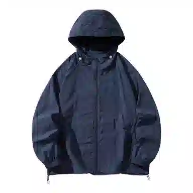 潮流舒适宽松美式时尚设计感简约山系户外露营通勤轻薄运动吸汗速干休闲多功能超轻透气凉感抽绳连帽情侣百搭外套防晒服 男女同款