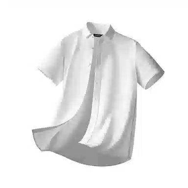 利郎 免烫易打理纯色商务休闲短袖衬衫 男款