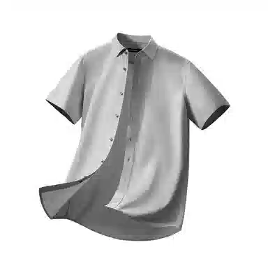 利郎 免烫易打理纯色商务休闲短袖衬衫 男款