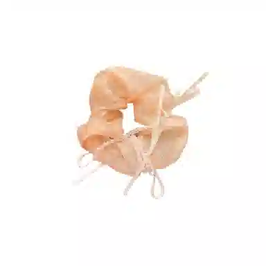 水中玉 温柔缎面蝴蝶结网纱大肠发圈扎头发绳慵懒风高弹力头饰 皮筋 头绳 女款