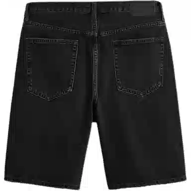 ZARA Straight Wash Denim Shorts Carbon