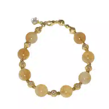 金杰福 财运貔貅聚财招财转运天然 黄水晶 手串 女款