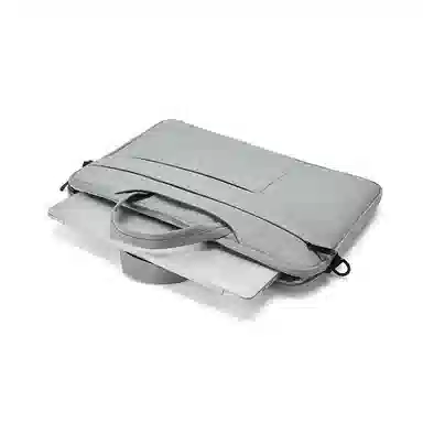 波斯丹顿 时尚简约潮流 织物 公文包 男款 浅灰/湖蓝