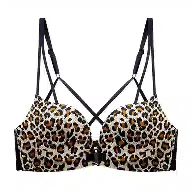 秀黛 性感豹纹美背无痕聚拢文胸 女款