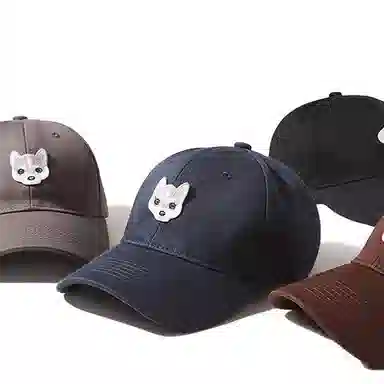 杨同学 小狗刺绣帽 棉 鸭舌帽 男女同款情侣款