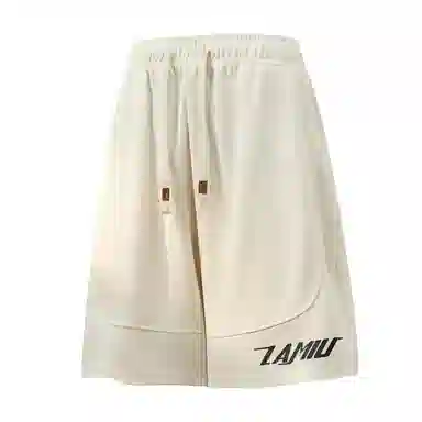 兰缪 美式基础款日常通勤舒适亲肤宽松休闲短裤 男女同款