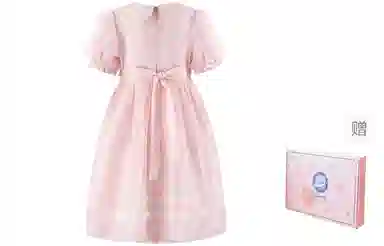 东鲸岁时记 可爱甜美独特绝美小裙子短袖连衣裙萝莉装 女款 粉色