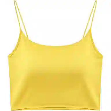 秀黛 纯色带胸垫后背镂空美背修身吊带 女款