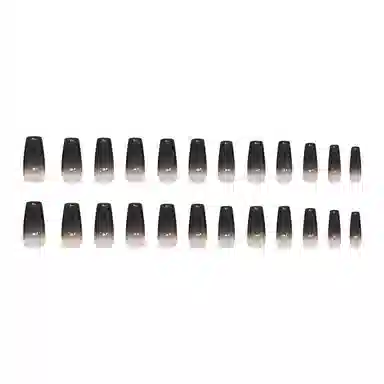 馨枕居 甜酷辣妹风  穿戴甲 杏仁黑色裸色 镜面