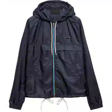 Prada Sport Short Hooded Jacket Blue