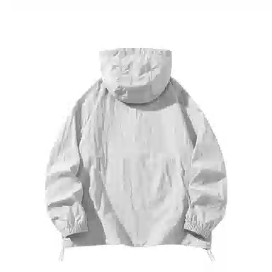 潮流舒适宽松美式时尚设计感简约山系户外露营通勤轻薄运动吸汗速干休闲多功能超轻透气凉感抽绳连帽情侣百搭外套防晒服 男女同款