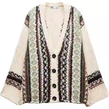 ZARA Jacquard Knit Sweater