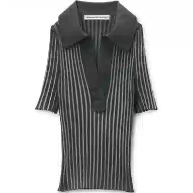 Alexander Wang FW24 Ribbed Knit Polo