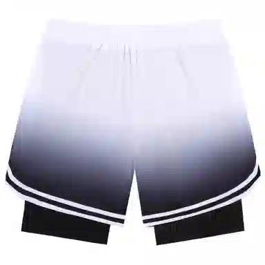 吾皇猫 不过膝短裤子美式复古基础款简约百搭舒适排汗透气运动跑步休闲五分防偷窥假两件篮球裤 男女同款