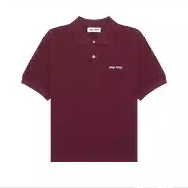 Miu Miu SS24 Logo Polo Red