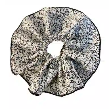 彤彤兔 法式蕾丝碎花双层大肠高级感扎头超大 布艺 发圈 女款