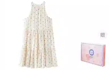 东鲸岁时记 蝴蝶结海边度假气质无袖连衣裙 女款 波点可颂
