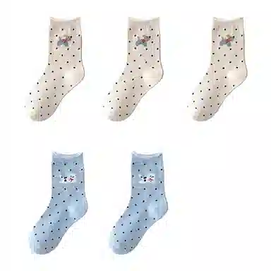 恒源祥 卡通舒适透气吸湿排汗中筒袜 女款 组合装