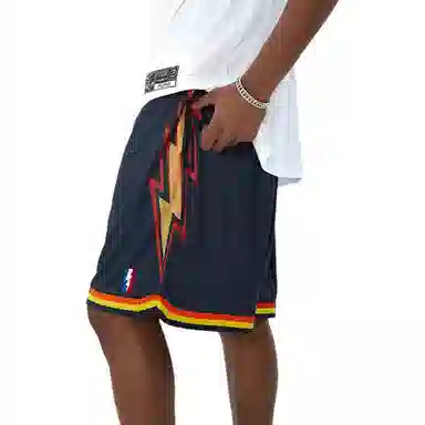 美式高街复古闪电元素网眼透气速干百搭运动 适用于多场景训练健身等篮球裤 男女同款