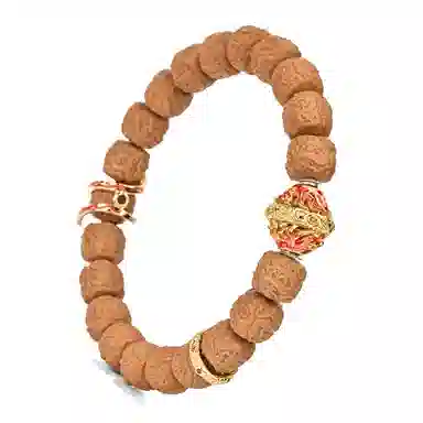 钰澜文玩 神话系列哪吒混绫化神雕刻佛珠手把件 猴头核桃 手串 男女同款情侣款