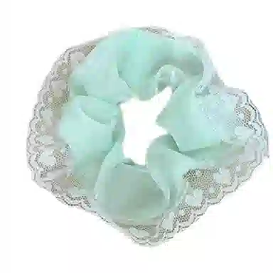 彤彤兔 韩版清新蕾丝花边大肠夏日甜美百搭气质马尾 网纱 发圈 女款