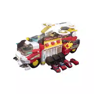 咕轹 救援消防车工程车 成品模型