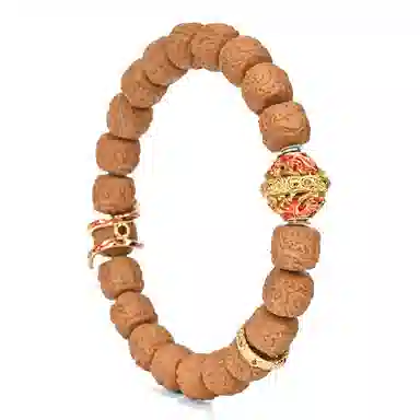 钰澜文玩 神话系列哪吒混绫化神雕刻佛珠手把件 猴头核桃 手串 男女同款情侣款