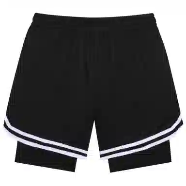 吾皇猫 不过膝短裤子美式复古基础款简约百搭舒适排汗透气运动跑步休闲五分防偷窥假两件篮球裤 男女同款
