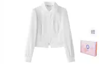 东鲸岁时记 修身刺绣显瘦短款舒适简约长袖衬衫 女款