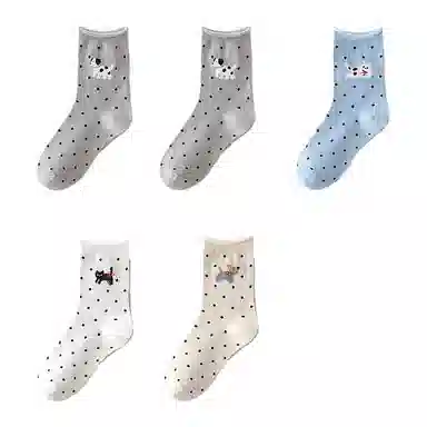 恒源祥 卡通舒适透气吸湿排汗中筒袜 女款 组合装