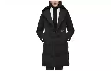 波司登 纯色连帽长袖加厚中长款羽绒服 女款