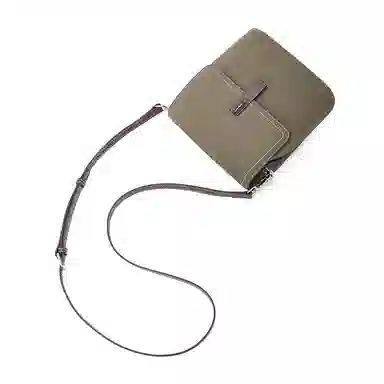 老人头 时尚简约气质通勤高级质感 牛皮革 单肩包 女款 大象灰/米白色/黑色