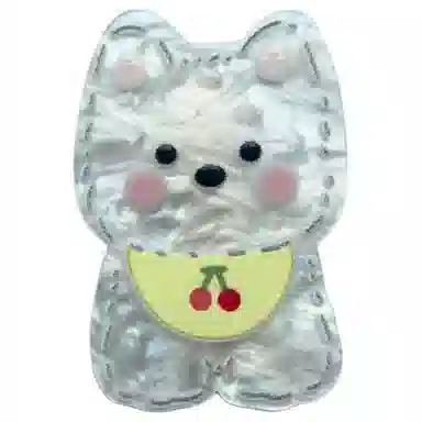 希铃 可爱甜美精致百搭西高地比熊狗狗布偶小猫 树脂 发夹 女款