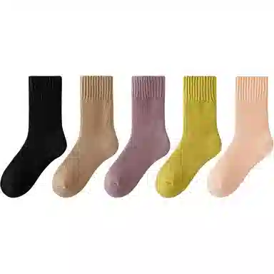 恒源祥 简约时尚舒适保暖中筒袜 女款 组合装