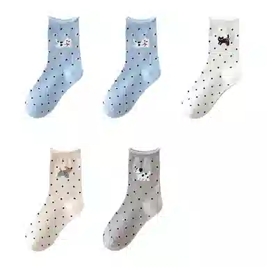 恒源祥 卡通舒适透气吸湿排汗中筒袜 女款 组合装